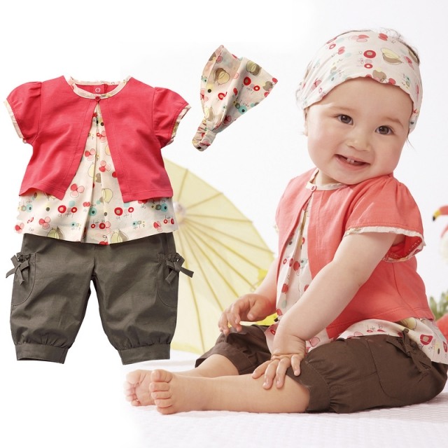 baby-kläder-tjejer-sommar-byxor-blomma-huvudband