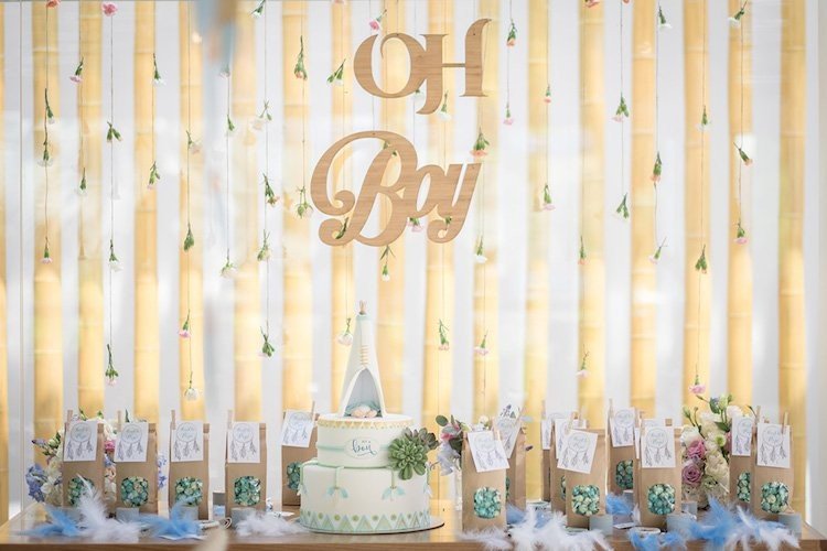 baby shower party boy decor ideas oh boy flower decoration