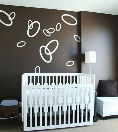 intressant väggdesign baby rum barnkammare vägg klistermärken cirklar