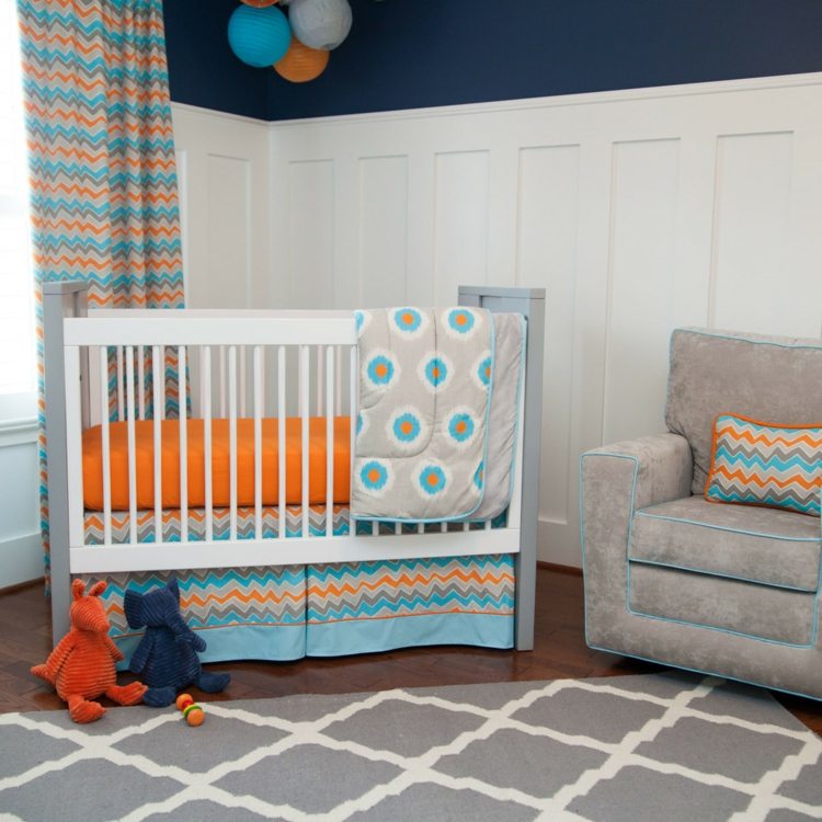 modern barnkammare baby rum design filt blå