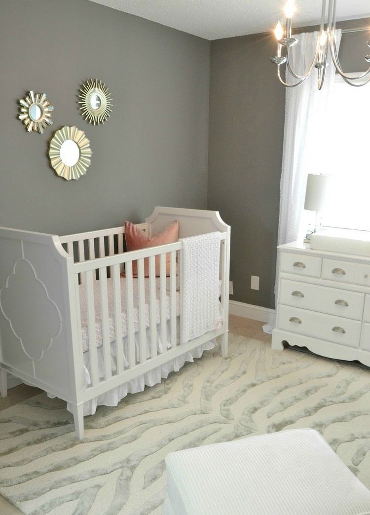 babyrumsväggar målar gråvit möbeluppsättning