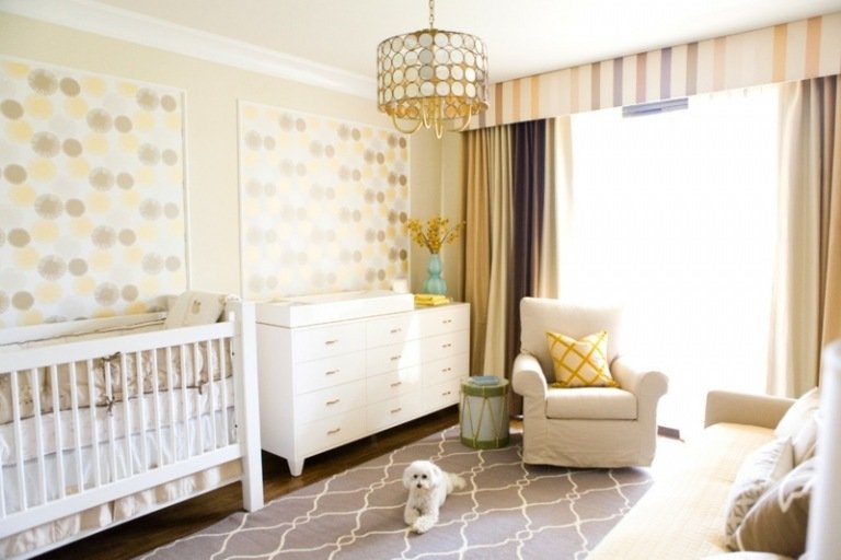 Babyrum-vit-modern-gul-design-exempel