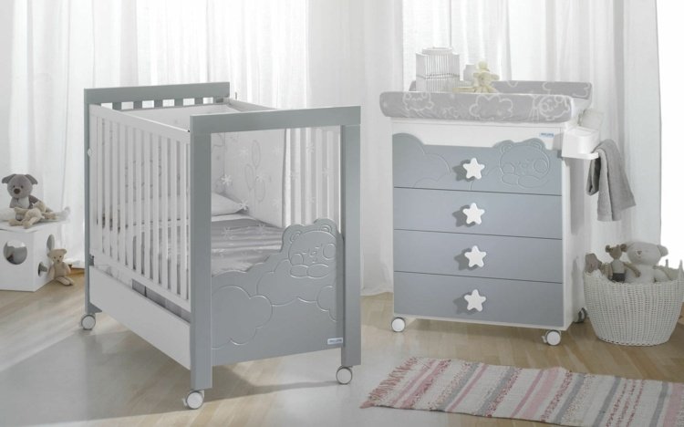 komplett barnrumsdesign dolce-luce-grå-vit-skötbord-unisex-design
