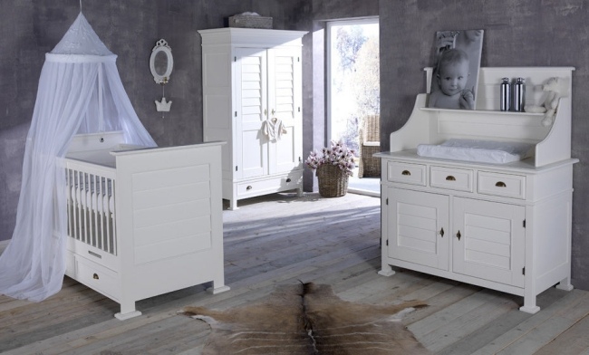 Komplett barnrumsdesign klassisk fransk bateau -möbelserie Kidsmill