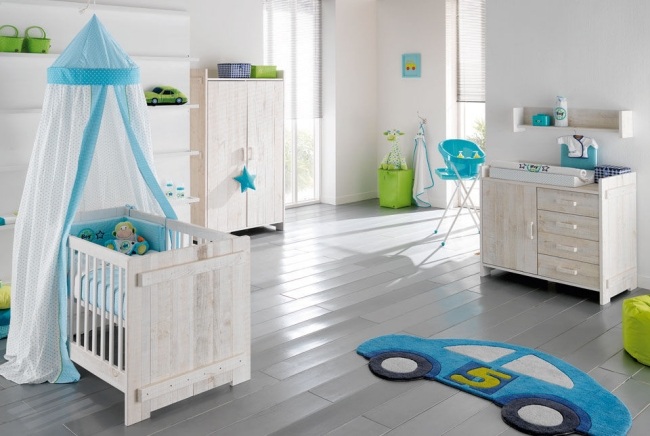 babyrumsidéer designmöbler Europa Baby trä blågrönt