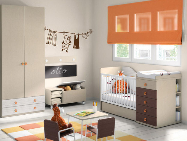 ros1sa beige bruna babymöbler skötbordslådor