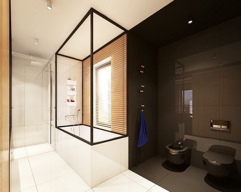 Designa badrummet i svart och vitt - moderna idéer