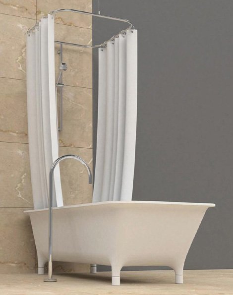 Badkar och dusch i ett ben Zucchetti Morphing