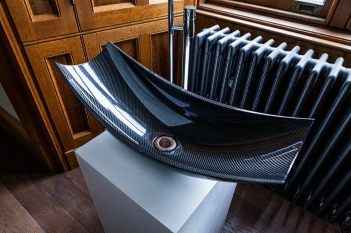 design idé badrum handfat form uppvärmning modern