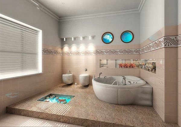 modern-interiör-med-kakel-bad-badkar-dekor-inbäddade-i-golvet