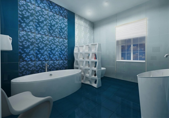 Keramikplattor-badrum-i-vattenblått-med-mönster