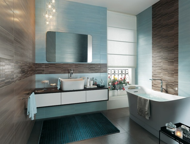 tre-färg-3D-kakel-för-badrummet-stort-format-vägg-spegel-rektangulärt-handfat-med-handtag-på sidan