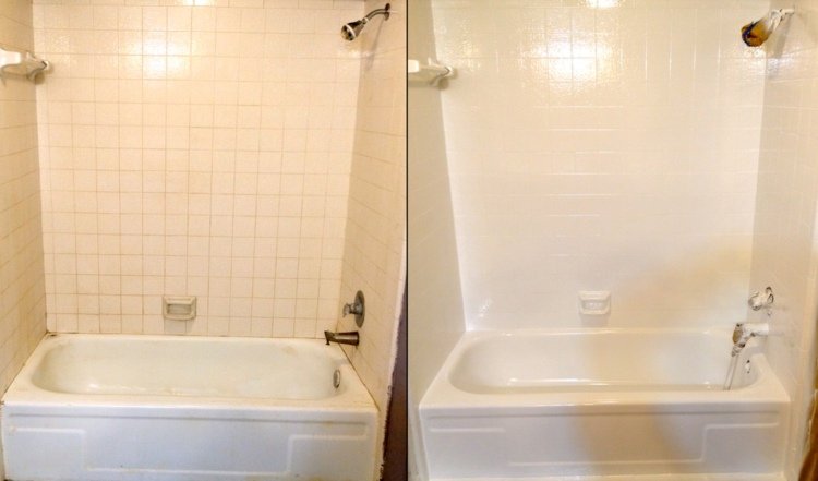 måla badrumsplattor badkar innan efter inspiration