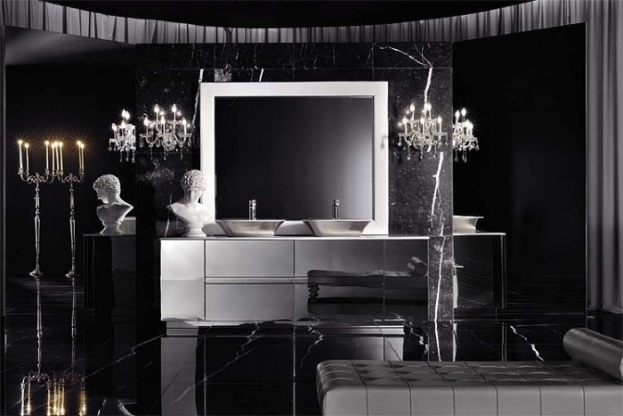 svart-badrum-förslag-italiensk stil-lyxigt