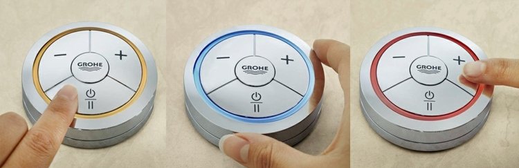 badrum-kran-grohe-digital-färg-led-temperatur-vridning