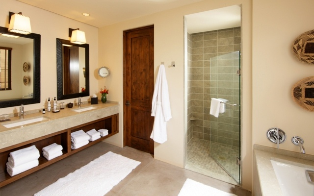 moderna badrum-två-rektangulära tvättställ