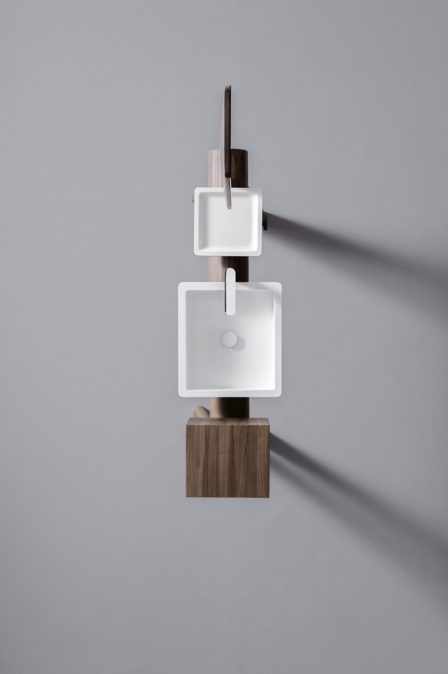 Dressyr Graff möbler uppsättning badrum design valnöt trä panel