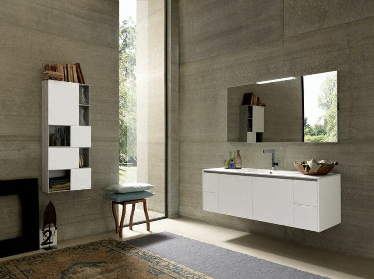 moderna badrumsmöbler badrumsskåp väggskåp vit