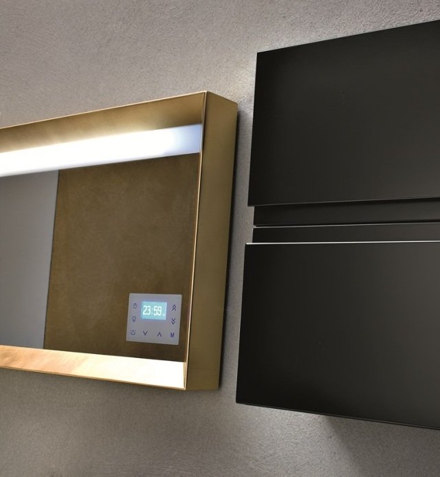 Hi-tech-badrum-spegel-med-belysning-analog-klocka-minnen-spegel-skåp