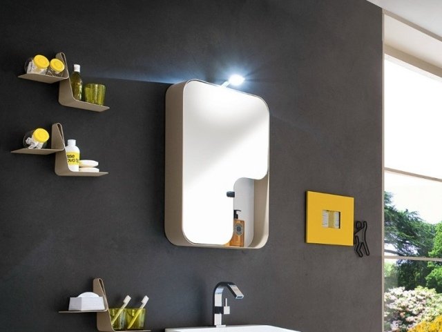 Badrum-spegel-skåp-med-lampa-moderna-rundade kanter-ARBLU