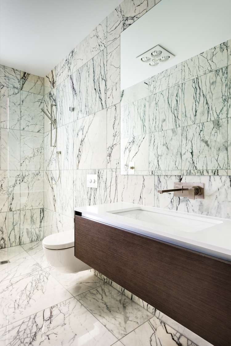 Badrumsmöbler av trä-marmor-massivt trä-svart-vitt-enkelt-kantigt