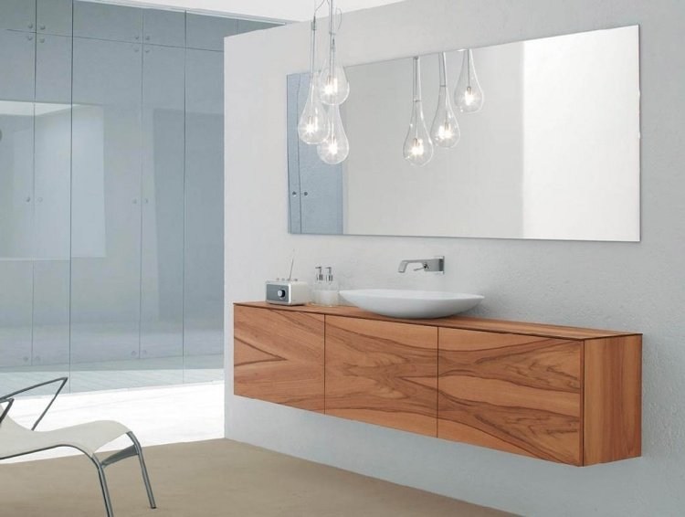badrumsmöbler-trä-valnöt-tvätt-skåp-vägg-spegel-stort-kvadrat-modernt-toalettbord