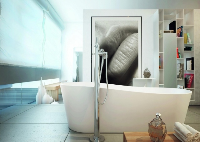 badkar oval vit wellness -område moma design