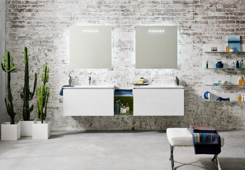 Badrumsspegelbelysning-idéer-modern-minimalistisk-inredning