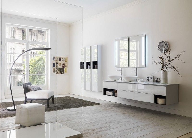 Badrumsspegelbelysning-idéer-vit-komplett-design