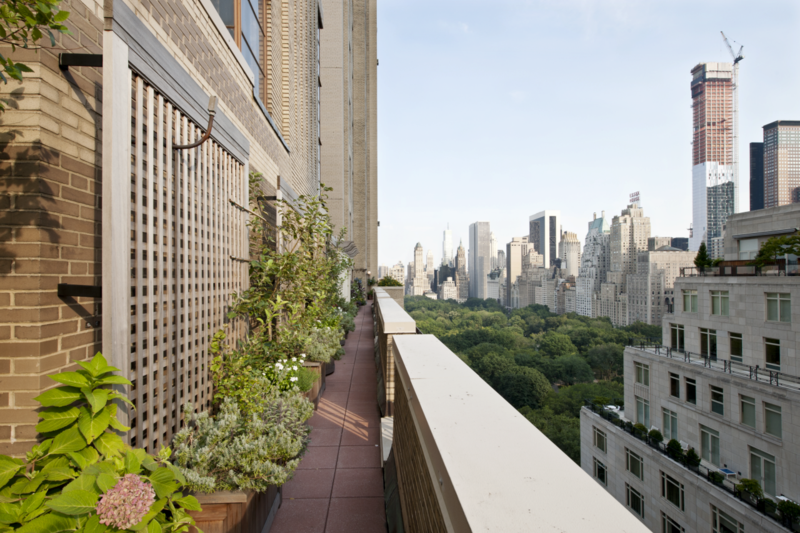 balkongdekoration idéer 2015 gröna växter spaljé modern central park