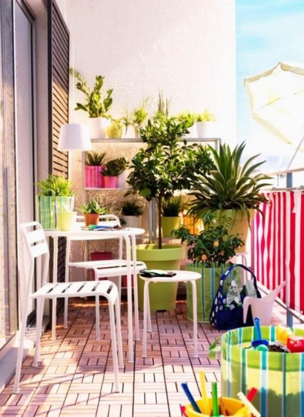 Växter-för-balkong-arrangera-sittplatser-individuella dekorationer