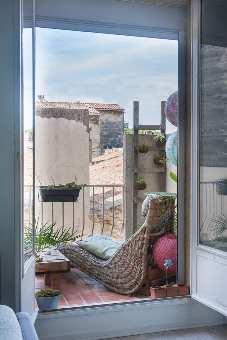 liten balkong inspiration solstol för utomhus Utemöbler trend