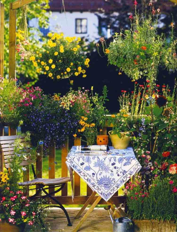 Balkongväxter hängande växter-blomplanter