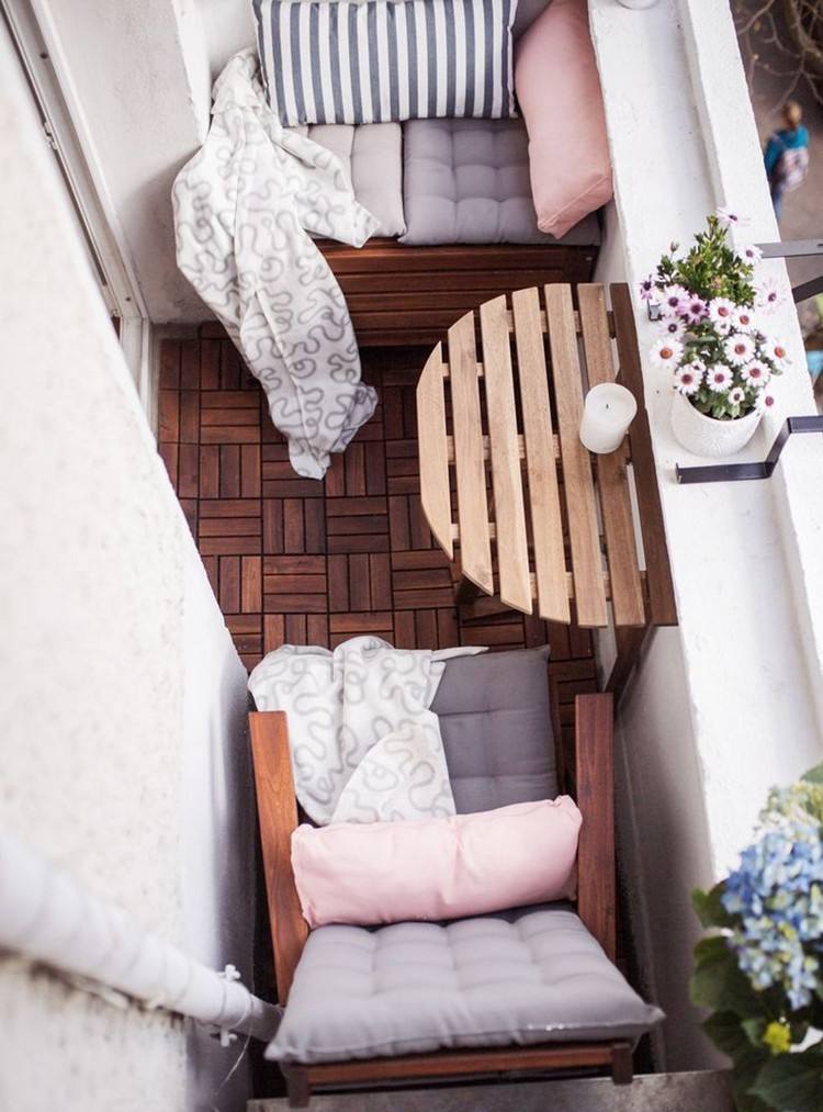 balkong soffa diy trälåda små område idéer