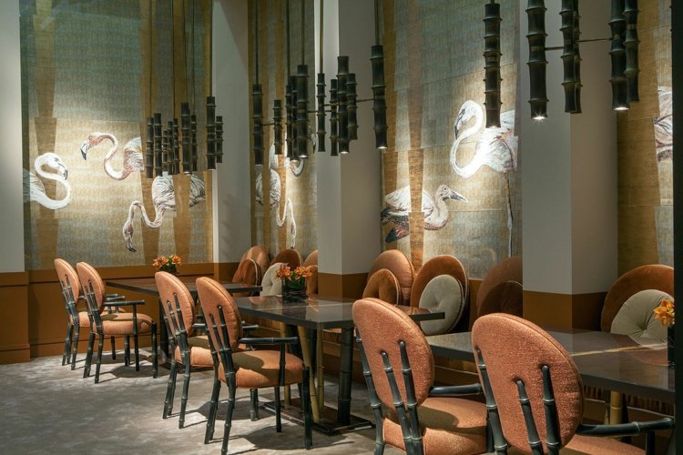 möbler bambu design sicis hängande lampor idé restaurang interiör