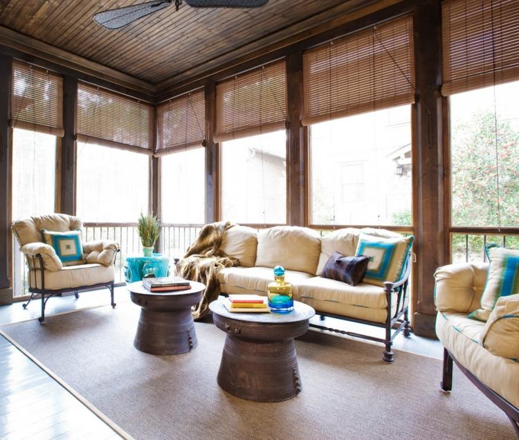 design bambu persienner veranda möbler soffa möbler matta