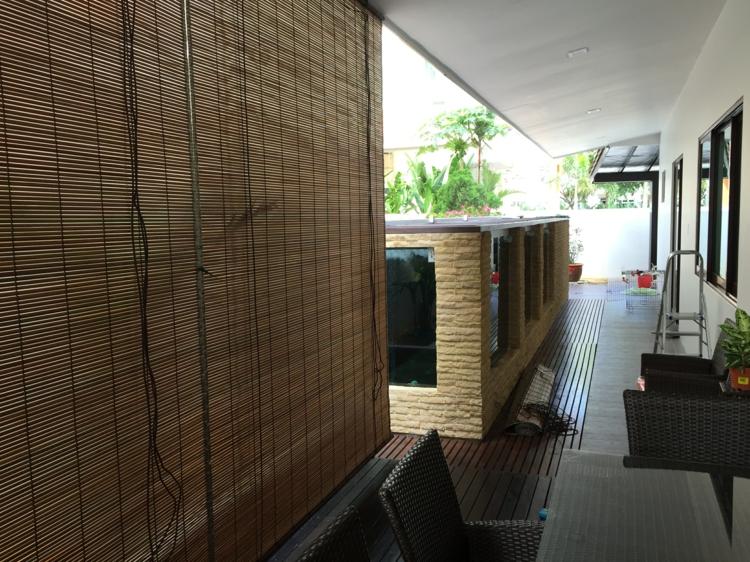 design bambu persienner terrass uppsättning rotting trädgårdsmöbler väggparkett