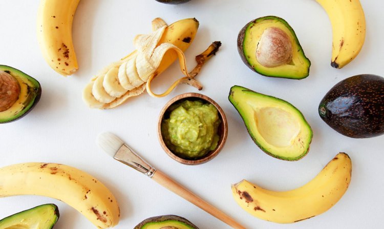 Banan för hårhud avokado naturligt veganvård
