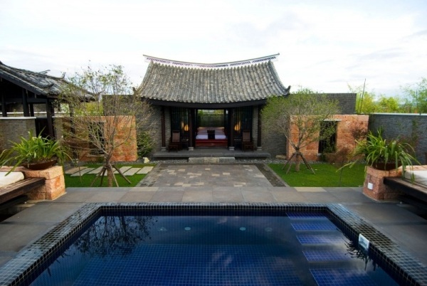 Banyan Tree Lijiang pool takkonstruktioner