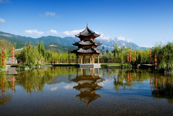 lyxhotell i Kina exotisk atmosfär Banyan Tree Lijiang