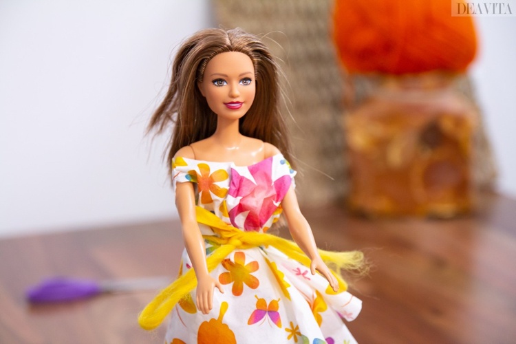 Barbie klänning servett gör dig själv