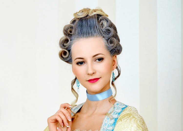 Gör din egen barock frisyr Rokoko Halloween kostym för kvinnor
