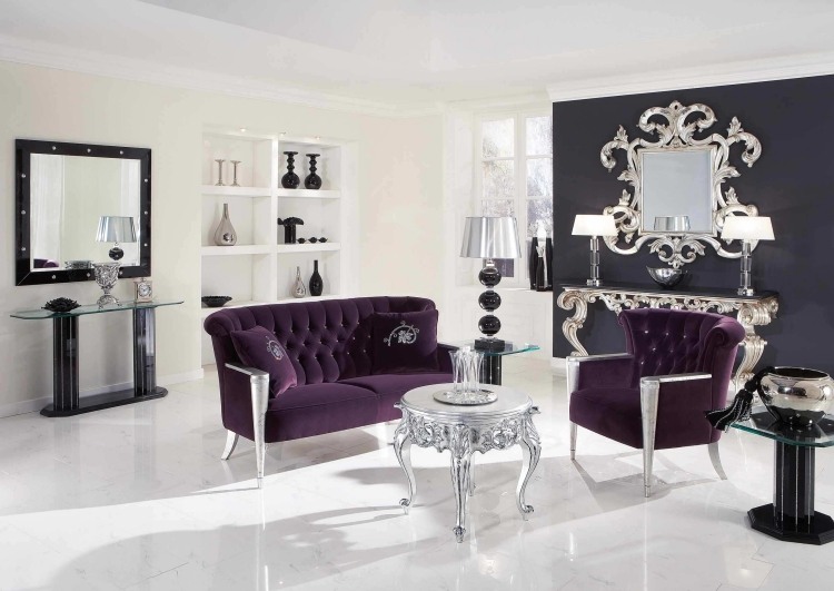 barock-möbler-modern-svart-vit-aubergine-silver-reflekterande-yta