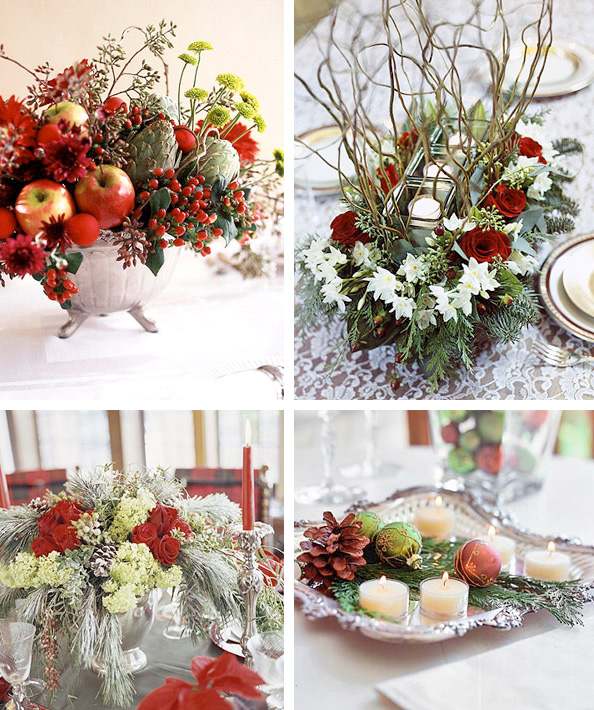 Hantverk-idéer-för-jul-bord-dekorationer-blomsterarrangemang