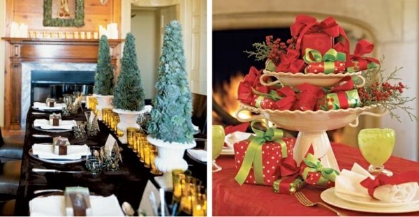 Hantverk-idéer-för-jul-bord-dekorationer-små-jul-träd