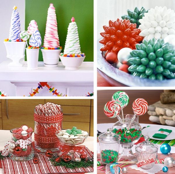 Hantverk-idéer-för-jul-bord-dekorationer-godis