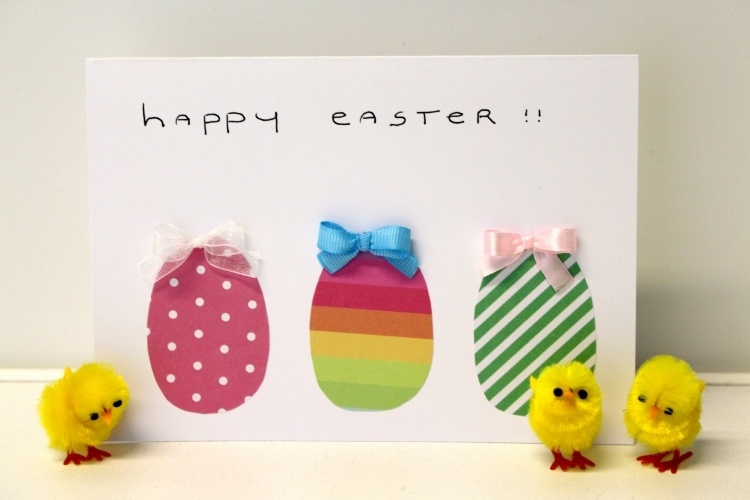 pyssla-idéer-påsk-barn-påsk-kort-lätt-ägg-färgade-papper-pyssel