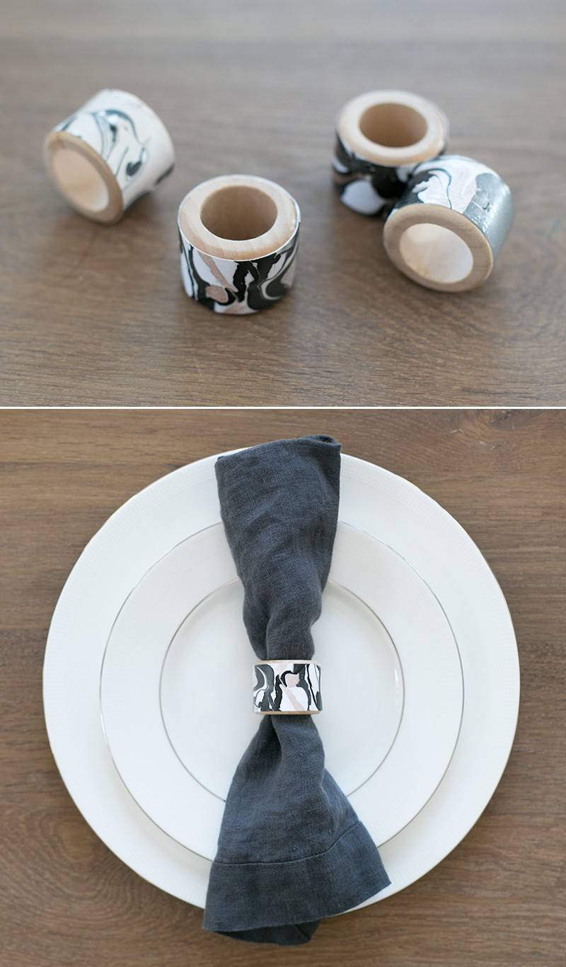 Hantverk-vuxna-marmorering-bordsdekoration-servett-ring-gör-själv