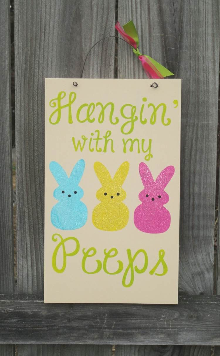 Tinker-påsk-spring-board-bild-trä-kanin-bokstäver-dekoration