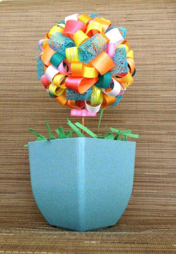 Idéer hantverk påsk våren frigolit boll topiary